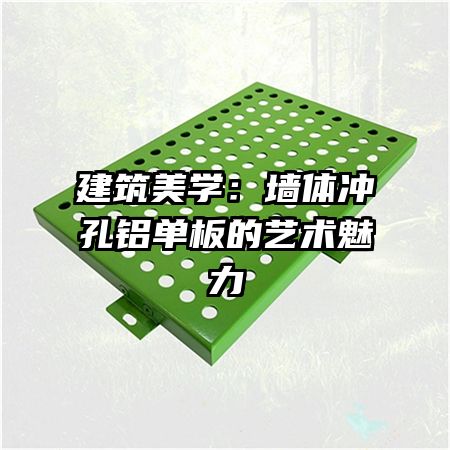 建筑美学:墙体冲孔铝单板的艺术魅力